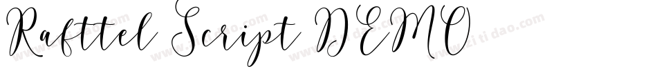 Rafttel Script DEMO字体转换